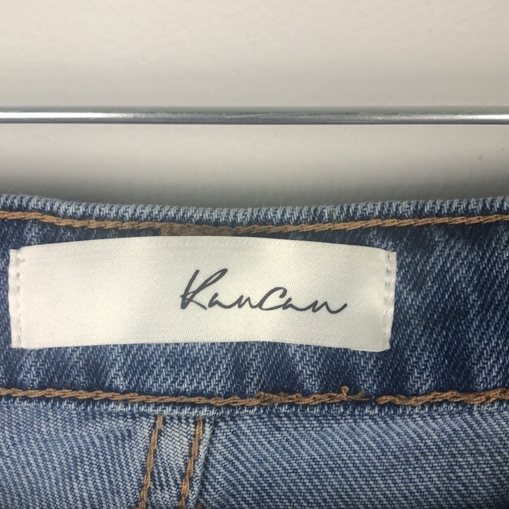 KanCan Mid Rise Distressed Blue Denim Cut Offs 100% Cotton Size 28/9 Jean Shorts - Picture 9 of 16